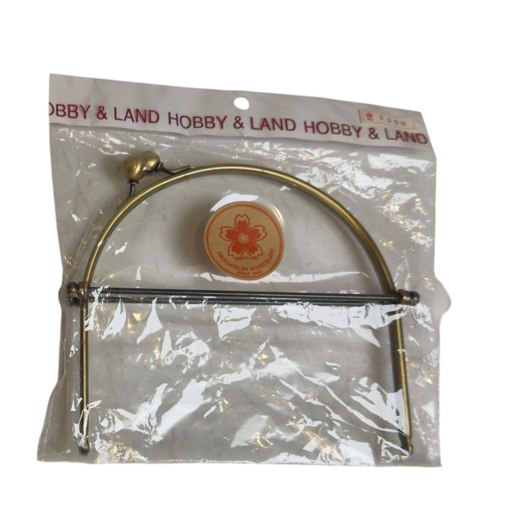 Hobby & Land Antique‎ Brass Arch Purse Frame Kiss Lock DIY Handbag Craft Supply
